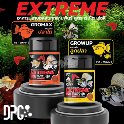 DPG Extreme อาหารปลาบอลลูน สูตรเร่งโต เร่งสี เหมาะกับปลาบอลลูนทุกสายพันธุ์ (80g, 100g)